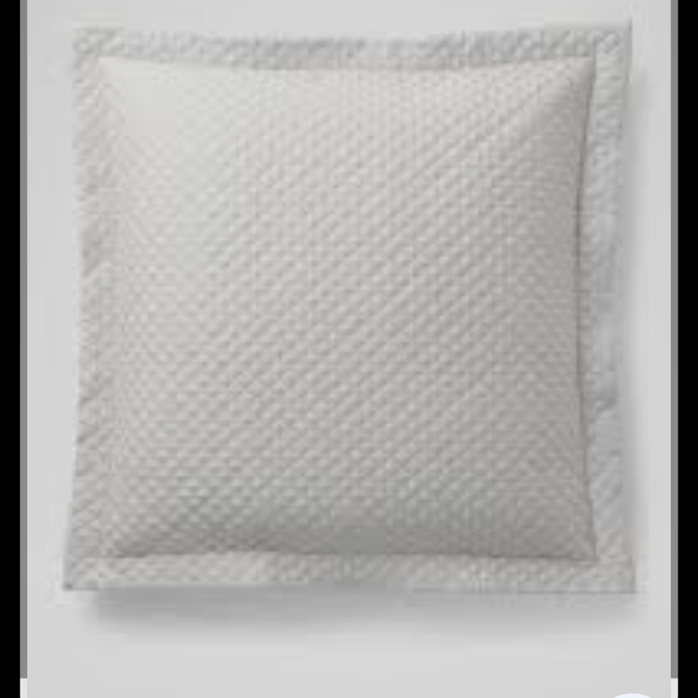 Ralph Lauren White Quilted Pillow Cover 28 X 28